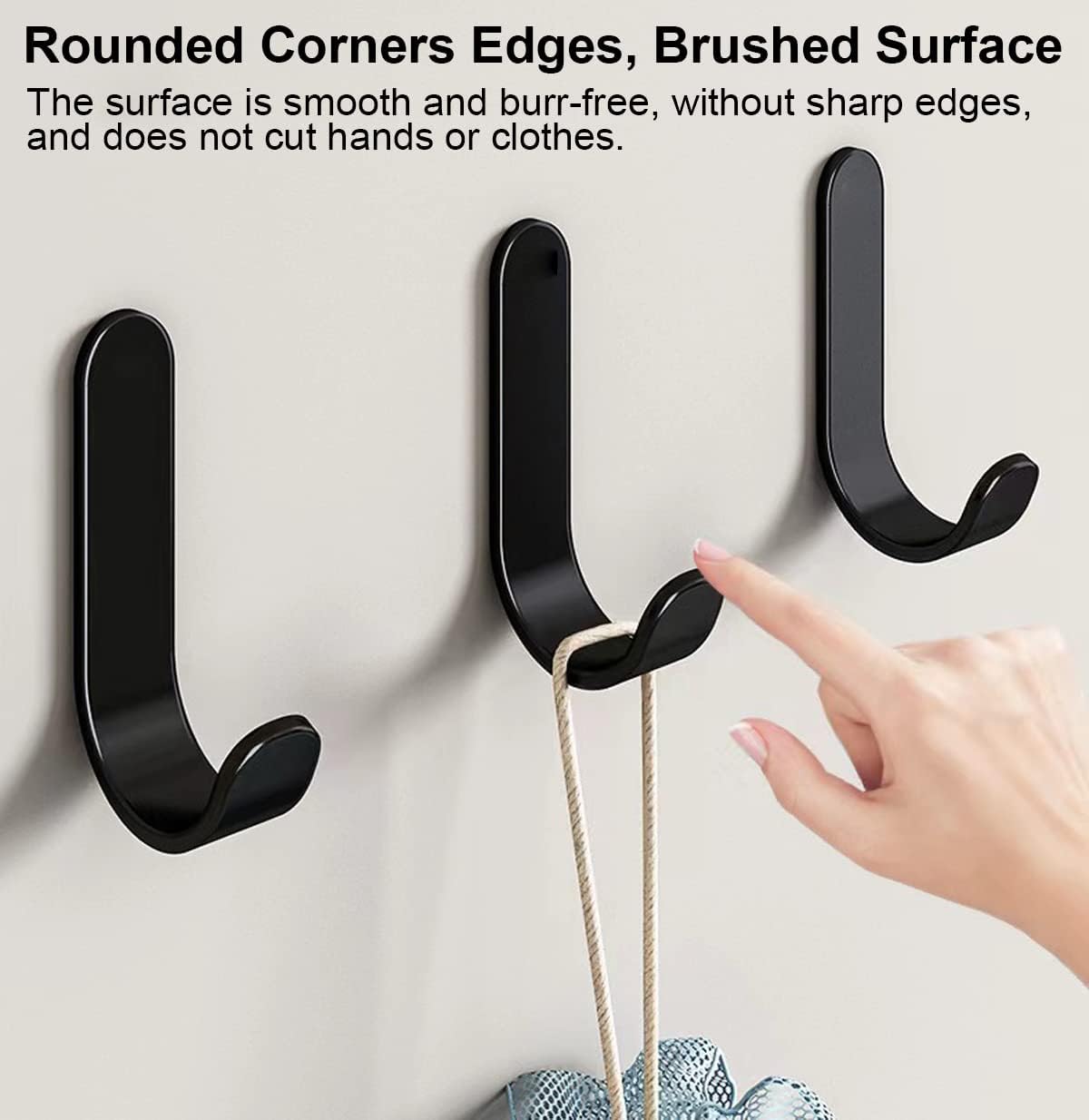 Adhesive Hooks,12 Pcs, Heavy Duty Hold 12Lbs, Stainless Steell Wall Hanger
