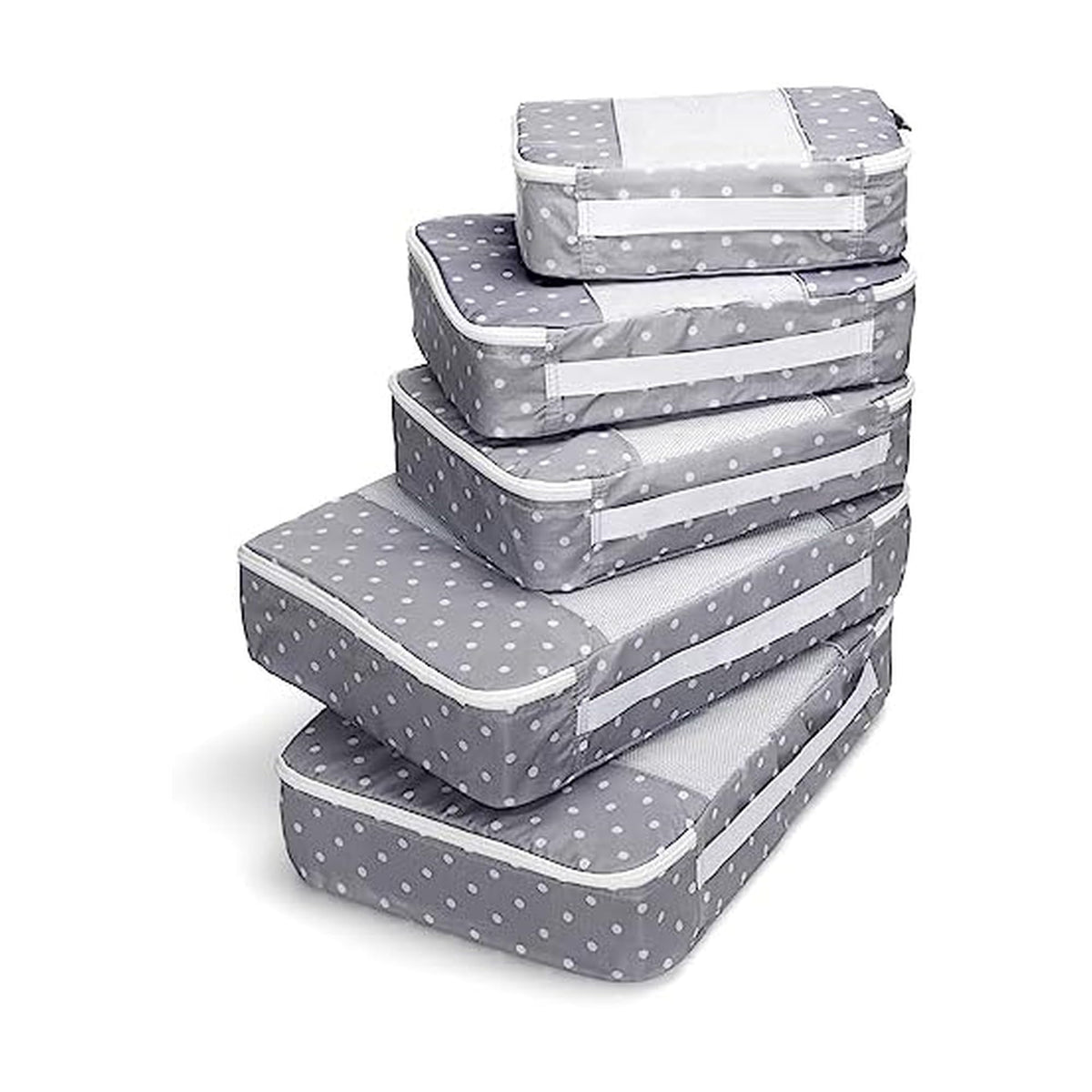 TravelWise Packing Cube System - Durable 5 Piece Weekender Plus Set (Black)