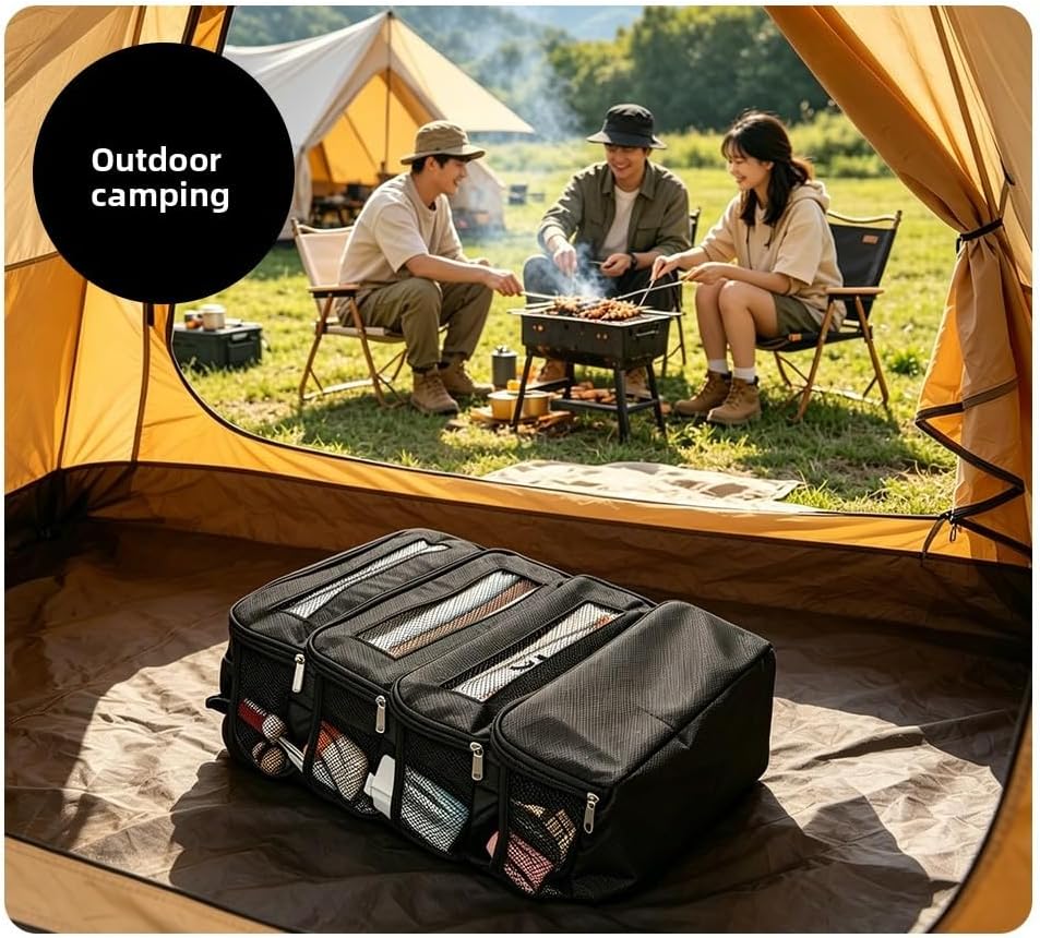 Hanging Travel Organizer with Hook, Packing Cubes for Suitcase.