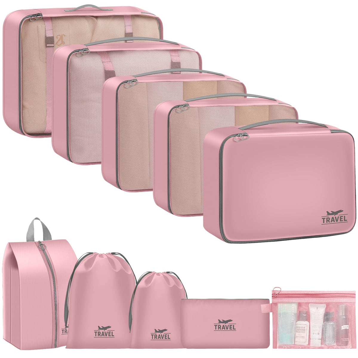 Packing Cubes for Travel 8 Set Luggage Organizer Bags