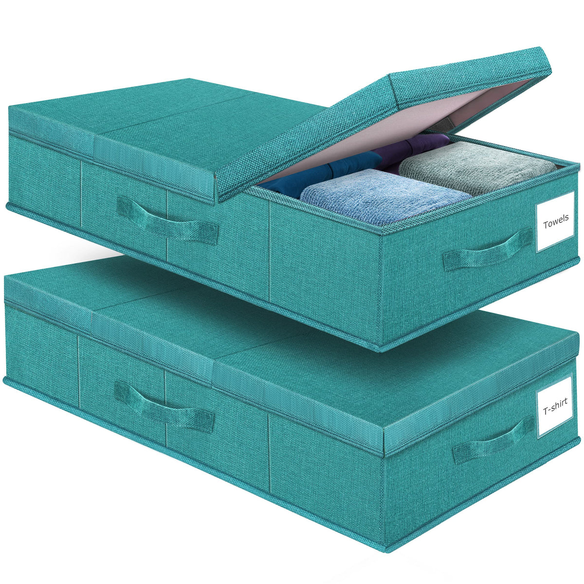 Supowin 2Pack Large Underbed Storage Containers Bin with Lids, Gray