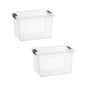 Superio 13.7 Quart Clear Plastic Storage Bin with Lid, Stackable Organizer Box, BPA-Free Storage Container for Home, Garage, School & Office, 1 Pack