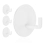 Rise age Adhesive Hooks Heavy Duty Waterproof in Shower Hooks for Hanging Loofah, Towels, Clothes, Robes for Bathroom Removable Adhesive Wall Hooks Door Hook Stainless Steel Black Stick on Hooks 4 Pcs