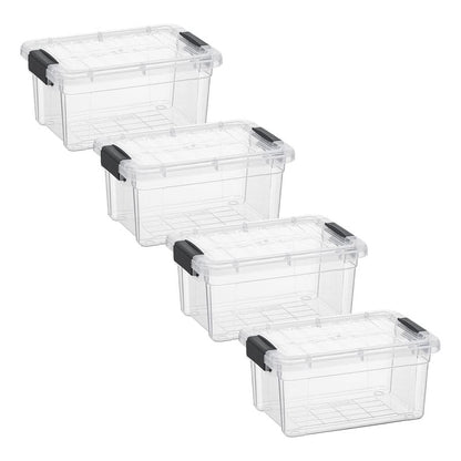 Superio 13.7 Quart Clear Plastic Storage Bin with Lid, Stackable Organizer Box, BPA-Free Storage Container for Home, Garage, School & Office, 1 Pack