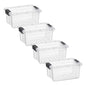 Superio 13.7 Quart Clear Plastic Storage Bin with Lid, Stackable Organizer Box, BPA-Free Storage Container for Home, Garage, School & Office, 1 Pack