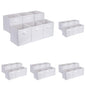 Amazon Basics Collapsible Fabric Storage Cubes Organizer with Handles, Sturdy Storage Bins for Organization, 10.5" x 10.5" x 11", Beige, 6-Pack