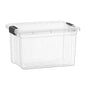 Superio 13.7 Quart Clear Plastic Storage Bin with Lid, Stackable Organizer Box, BPA-Free Storage Container for Home, Garage, School & Office, 1 Pack