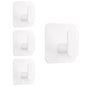 Aikzik Black Hooks for Hanging Heavy Duty, Adhesive Hooks for Shower, Bathroom, Kitchen, Robe, Towel, Coat, Waterproof & Rustproof Hook for Walls No Damage, Sticky Wall Towel Hooks - 4 Pack
