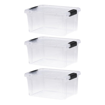 Superio 13.7 Quart Clear Plastic Storage Bin with Lid, Stackable Organizer Box, BPA-Free Storage Container for Home, Garage, School & Office, 1 Pack