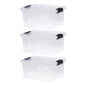 Superio 13.7 Quart Clear Plastic Storage Bin with Lid, Stackable Organizer Box, BPA-Free Storage Container for Home, Garage, School & Office, 1 Pack