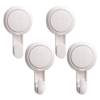 LEVERLOC Razor Holder for Shower 2 Pack, Powerful Suction Cup Hooks, White
