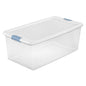 Sterilite Latching Box with Lids for Home and Office, 32 Quart, 6-Pack