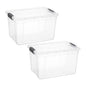 Superio 13.7 Quart Clear Plastic Storage Bin with Lid, Stackable Organizer Box, BPA-Free Storage Container for Home, Garage, School & Office, 1 Pack