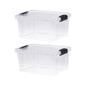 Superio 13.7 Quart Clear Plastic Storage Bin with Lid, Stackable Organizer Box, BPA-Free Storage Container for Home, Garage, School & Office, 1 Pack