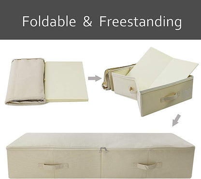 Extra Large Fabric Underbed Clothes Storage Bins with Lid for Wedding Dress