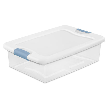 Sterilite Latching Box with Lids for Home and Office, 32 Quart, 6-Pack