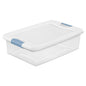 Sterilite Latching Box with Lids for Home and Office, 32 Quart, 6-Pack