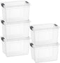 Superio 13.7 Quart Clear Plastic Storage Bin with Lid, Stackable Organizer Box, BPA-Free Storage Container for Home, Garage, School & Office, 1 Pack