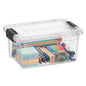Superio 13.7 Quart Clear Plastic Storage Bin with Lid, Stackable Organizer Box, BPA-Free Storage Container for Home, Garage, School & Office, 1 Pack