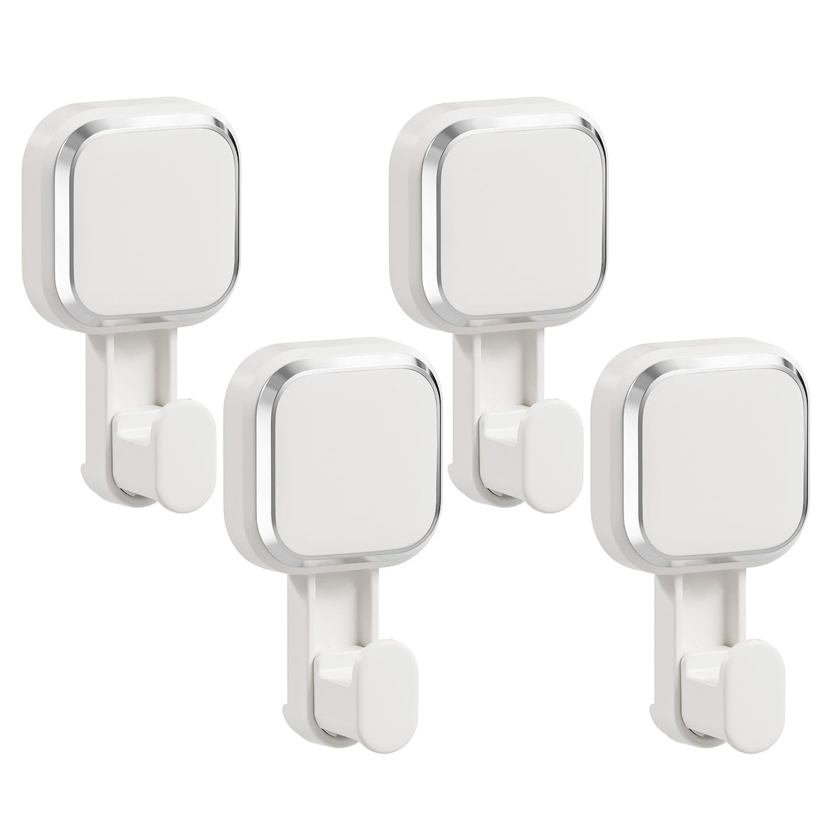 LEVERLOC Razor Holder for Shower 2 Pack, Powerful Suction Cup Hooks, White