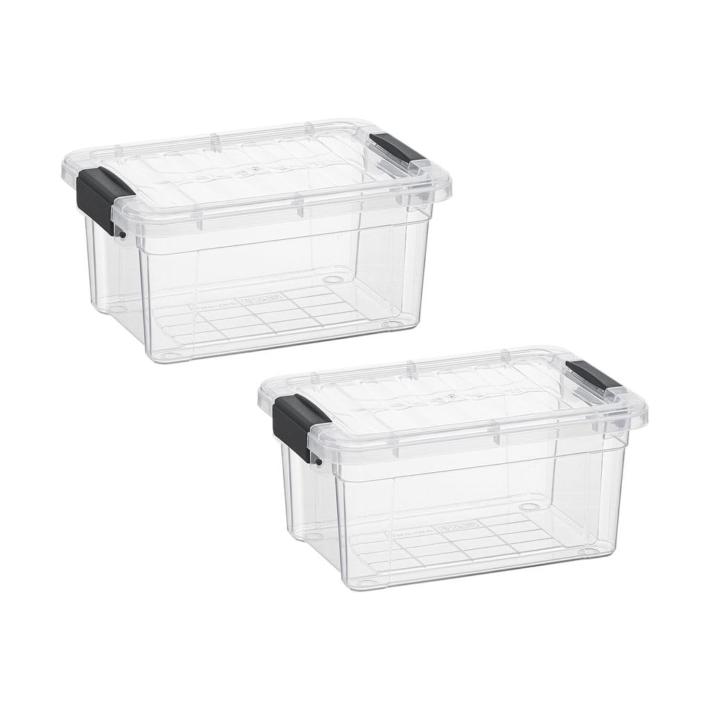 Superio 13.7 Quart Clear Plastic Storage Bin with Lid, Stackable Organizer Box, BPA-Free Storage Container for Home, Garage, School & Office, 1 Pack