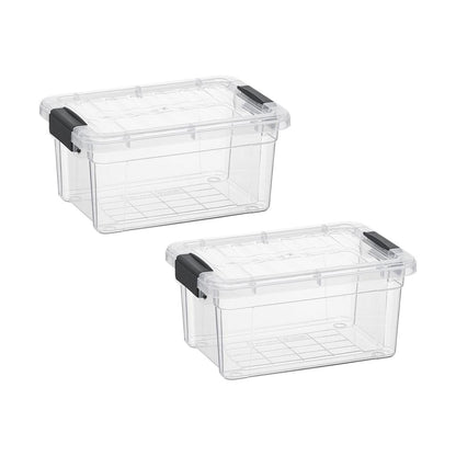 Superio 13.7 Quart Clear Plastic Storage Bin with Lid, Stackable Organizer Box, BPA-Free Storage Container for Home, Garage, School & Office, 1 Pack