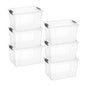 Superio 13.7 Quart Clear Plastic Storage Bin with Lid, Stackable Organizer Box, BPA-Free Storage Container for Home, Garage, School & Office, 1 Pack