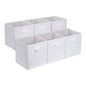 Amazon Basics Collapsible Fabric Storage Cubes Organizer with Handles, Sturdy Storage Bins for Organization, 10.5" x 10.5" x 11", Beige, 6-Pack