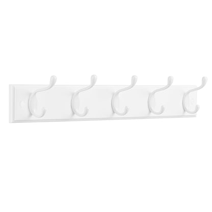 SONGMICS Wall-Mounted Coat Rack, 4 Dual Metal Hooks