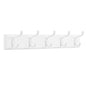 SONGMICS Wall-Mounted Coat Rack, 4 Dual Metal Hooks