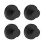 Suction Cup Hooks for Shower, Removable Towel Hooks for Bathroom Window Glass Door Wall, Bath Robe Looafh Hook for Hanging - 4 Pack, Black