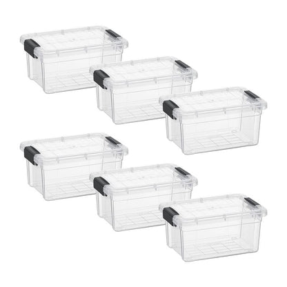 Superio 13.7 Quart Clear Plastic Storage Bin with Lid, Stackable Organizer Box, BPA-Free Storage Container for Home, Garage, School & Office, 1 Pack