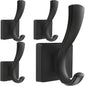 TOFIIGREM Black Towel Hooks Coat Hooks for Wall, Hand Towel Holder Robe Hook for Bathroom, Entryway Hat Hooks for Hanging Coat Towels Keys Hats (6 Pack)