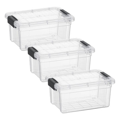 Superio 13.7 Quart Clear Plastic Storage Bin with Lid, Stackable Organizer Box, BPA-Free Storage Container for Home, Garage, School & Office, 1 Pack