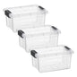 Superio 13.7 Quart Clear Plastic Storage Bin with Lid, Stackable Organizer Box, BPA-Free Storage Container for Home, Garage, School & Office, 1 Pack