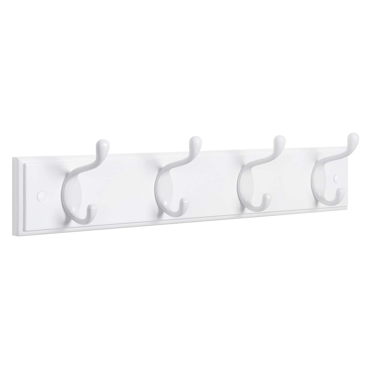 SONGMICS Wall-Mounted Coat Rack, 4 Dual Metal Hooks