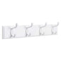 SONGMICS Wall-Mounted Coat Rack, 4 Dual Metal Hooks