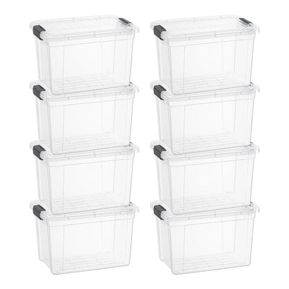 Superio 13.7 Quart Clear Plastic Storage Bin with Lid, Stackable Organizer Box, BPA-Free Storage Container for Home, Garage, School & Office, 1 Pack