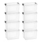 Superio 13.7 Quart Clear Plastic Storage Bin with Lid, Stackable Organizer Box, BPA-Free Storage Container for Home, Garage, School & Office, 1 Pack