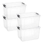 Superio 13.7 Quart Clear Plastic Storage Bin with Lid, Stackable Organizer Box, BPA-Free Storage Container for Home, Garage, School & Office, 1 Pack