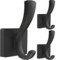 TOFIIGREM Black Towel Hooks Coat Hooks for Wall, Hand Towel Holder Robe Hook for Bathroom, Entryway Hat Hooks for Hanging Coat Towels Keys Hats (6 Pack)