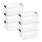 Superio 13.7 Quart Clear Plastic Storage Bin with Lid, Stackable Organizer Box, BPA-Free Storage Container for Home, Garage, School & Office, 1 Pack
