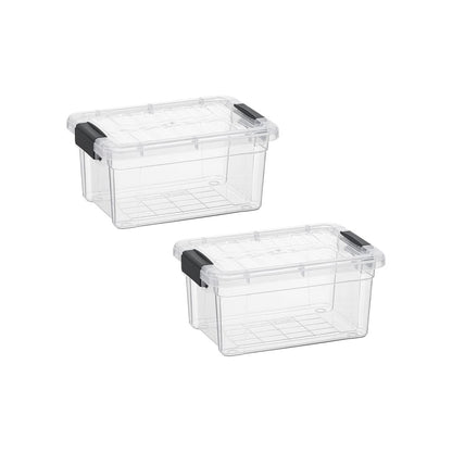 Superio 13.7 Quart Clear Plastic Storage Bin with Lid, Stackable Organizer Box, BPA-Free Storage Container for Home, Garage, School & Office, 1 Pack