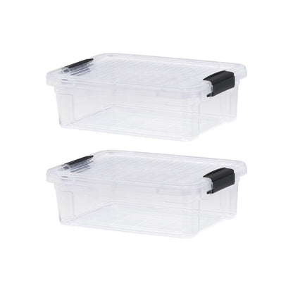 Superio 13.7 Quart Clear Plastic Storage Bin with Lid, Stackable Organizer Box, BPA-Free Storage Container for Home, Garage, School & Office, 1 Pack