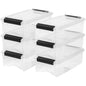 IRIS USA 6-Pack 54 Quart Storage Bins with Lids, Clear