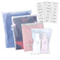 Belit 20 Pcs Travel Luggage Organizer Bags, 4 Sizes Packaging Bags for Clothing, Cosmetics, Toiletries, Reusable Plastic Zipper Bags for Hospital Bag, Travel Storage, Home Storage