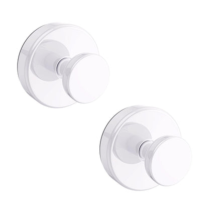 Suction Cup Hooks for Shower, Removable Towel Hooks for Bathroom Window Glass Door Wall, Bath Robe Looafh Hook for Hanging - 4 Pack, Black