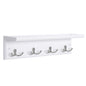 SONGMICS Wall-Mounted Coat Rack, 4 Dual Metal Hooks