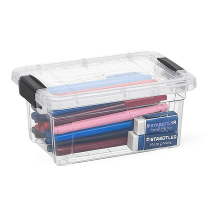 Superio 13.7 Quart Clear Plastic Storage Bin with Lid, Stackable Organizer Box, BPA-Free Storage Container for Home, Garage, School & Office, 1 Pack