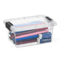 Superio 13.7 Quart Clear Plastic Storage Bin with Lid, Stackable Organizer Box, BPA-Free Storage Container for Home, Garage, School & Office, 1 Pack